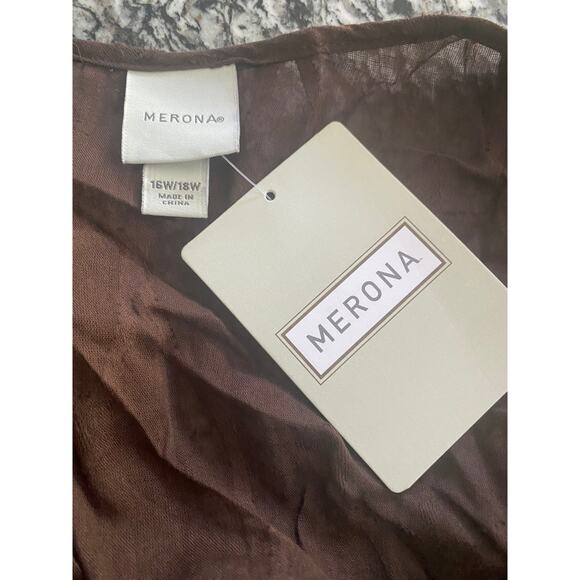 NWT Lot of 2 Women's Size 16W/18W Blouses Tops Merona Crazy Horse Collection - Picture 3 of 8